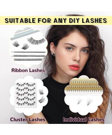 Mereton Super Strong Cluster Lash Glue & Sealant - Waterproof Latex-Free Formula for 48-Hour Hold | Black Eyelash Adhesive in Pink Bottle - Buy Online on GoSupps.com
