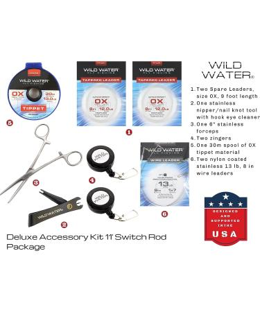 Wild Water Fly Fishing 11ft 4pc 7wt Switch Rod Combo for Saltwater - Complete Starter Package - Buy Online on GoSupps.com