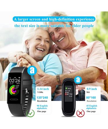 V100S Fitness Tracker with Body Temperature Heart Rate Blood Pressure Sleep Health Monitor Activity Tracker Step Calorie Counter Pedometer Watch for Men Women Teens Black - Buy Online on GoSupps.com