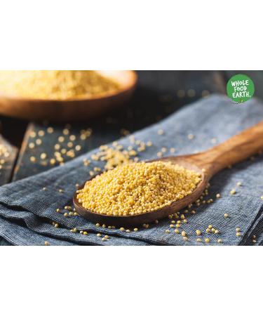 Wholefood Earth Organic Millet Grain 500g | GMO Free | Vegan | High Fibre | Certified Organic - Buy Online on GoSupps.com