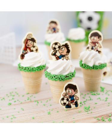 Buy G nthart Backdecor Edible Chocolate Soccer Players - White Chocolate Football Toppers for Cakes & Cupcakes (18g Pack) - Buy Online on GoSupps.com