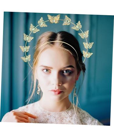 VINTORKY Butterfly Headdress Tiara Hair Ties The Crown Wedding Hair Accessories Hair Bands Head Band Wedding Headpiece Bride Headband Butterfly Headbands Goddess Zinc Alloy Exotic Women's - Buy Online on GoSupps.com