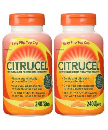 Citrucel w/SmartFiber Methylcellulose Fiber Therapy Caplets jid2tr 2Pack (240-Count Each) 240 Count (Pack of 2)