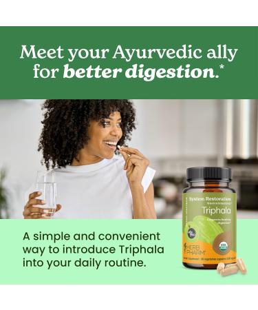 Herb Pharm Triphala Capsules: USDA Organic Cleansing & Detoxification Support & Digestive Health Support with Amla Haritaki & Bibhitaki FAIRWILD Certified | 60 Vegan Capsules Up to 30 Day Supply* 60 Count (Pack of 1) - Buy Online on GoSupps.com