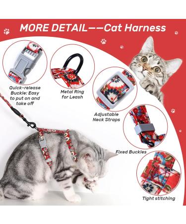 Buy Pettom Flower Pattern Cat Dishes & Adjustable Leash for Small to Medium Cats - Break-Proof & Stylish - International Shipping Available - Buy Online on GoSupps.com