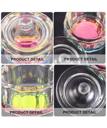Lurrose 2 pc Nail Glass Crystal Cup & Acrylic Liquid Dapping Shell with Lid | Crystal Nail Dappen Dish for Art | Transparent Dappen Bowl - Shop Internationally! - Buy Online on GoSupps.com