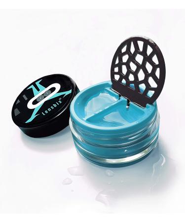 Lensbix contact lens case. The perfect gift for contact lens wearers. The innovative way to store your lenses. Turquoise diver (turquoise)