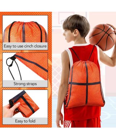 50 Pcs 17 Inch Basketball Drawstring Bags - Bulk Sports Ball Cinch Sack Pack for Kids Gym Party Favors - Buy Online on GoSupps.com