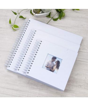 Small 8x8 DIY Scrapbook Photo Album | 80 Pages, Hardcover Craft Paper | Anniversary & Valentines Day Gift | White 8x8 Inch - Buy Online on GoSupps.com