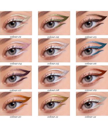 ZUK Glitter Liquid Eyeliner - Quick-Drying, Rich Pigment, Waterproof, Long Lasting - 0.11 Fl Oz - Buy Online on GoSupps.com