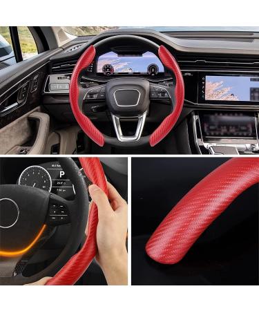 2Pcs Car Steering Wheel Cover for BMW M-Sport G30 G31 G32 G20 G21 G11 G12 G14 G15 G16 X4 G02 X5 G05 X7 G07 X3 G01 Carbon Fiber Segmented Steering Wheel Protector Anti-Slip Breathable Grip Cove normal Red - Buy Online on GoSupps.com