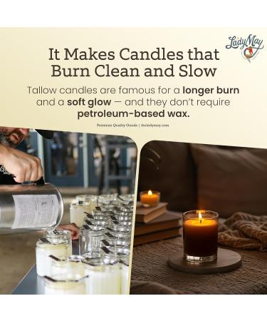 Bulk Grass-Fed Beef Tallow for Soap Skincare & Candles 2lbs Unscented Maker-Proven Quality Tallow - Buy Online on GoSupps.com