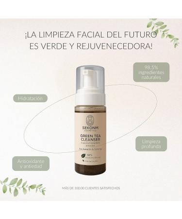  Sekonm cosmetics Anti-aging Green Tea Facial Cleansing Mousse all skin types natural and vegan free of toxins and allergens 150 ml - Buy Online on GoSupps.com
