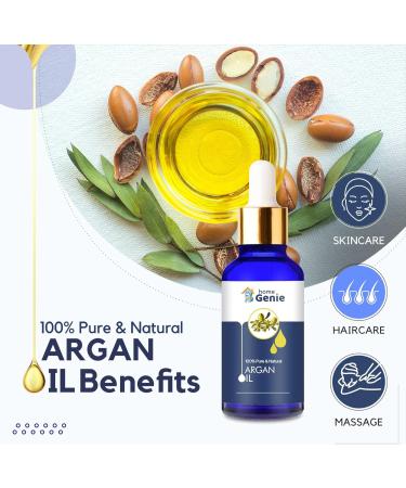 Buy 100% Pure Argan Oil - Home Genie 30ml Undiluted Essential Oil with Dropper - Natural Skincare Solution - Buy Online on GoSupps.com