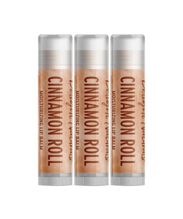 Delight Naturals Cinnamon Roll Lip Balm - Three Pack 3 Pack