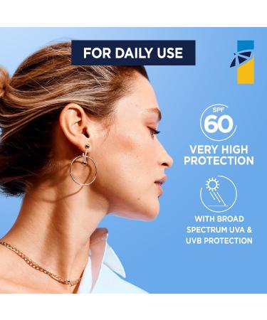Garnier Ombrelle Daily UV SPF 60 Anti-Dry Lightweight Face Sunscreen Lotion & Moisturizer Broad Spectrum Very High Protection Intense Hydration for Skin Water-Resistant Non-Greasy Hypoallergenic 50ml - Buy Online on GoSupps.com