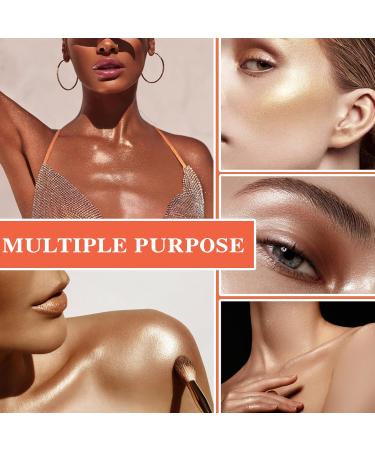 Polvo De Hadas Body Face Glitter Highlighter Stick - Natural Sparkle Blusher & Smooth Highlight Makeup - 2.33oz Gold 01 - Buy Online on GoSupps.com