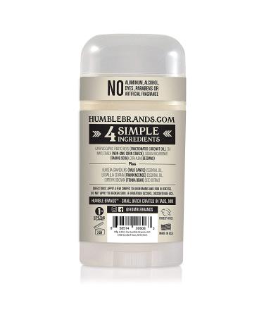 Humble All Natural Deodorant | Aluminum and Paraben Free | Cruelty Free Men's and Women's Deodorant | Palo Santo and Frankincense | 2.5 Ounce - Buy Online on GoSupps.com