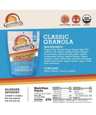 Grandy Oats Organic Granola 10lb - Low Sugar, High Protein, Non-GMO & Dairy Free - Buy Online on GoSupps.com