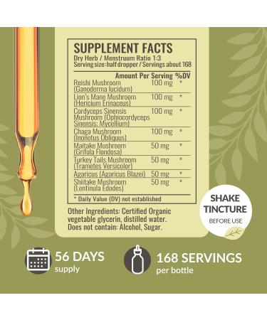 HERBAMAMA Liquid Drops Kit - Bundle of Super Immune Mushroom Complex and Lion's Mane Tincture 4 fl oz - Vegan Non-GMO Sugar & Alcohol-Free - 2 Pack - Buy Online on GoSupps.com