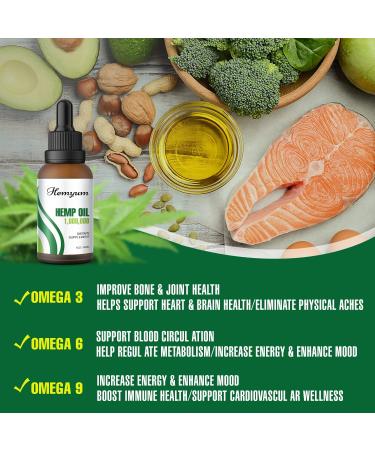 Organic Hemp Oil by Hemyum - 1 000 000 Maximum Strength - Anxiety & Stress Relief - Natural Hemp Tincture - 3-Pack - Buy Online on GoSupps.com