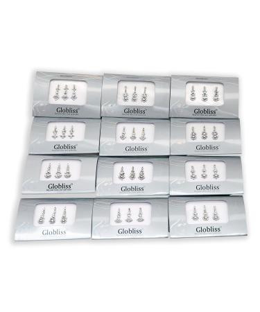 Globliss 6 Pack Indian Bindis Face Gems Sticker Set - 18 Long Forehead Stickers in Silver, Golden & Colorful Hues - Buy Online on GoSupps.com