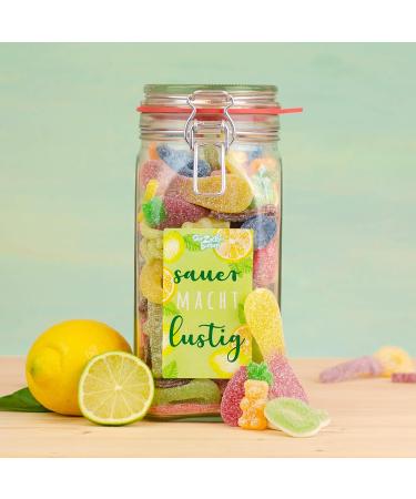 Sour Makes You Happy - Delicious Sour Candy Mix in Swing Top Jar | Perfect Gift or Treat - Buy Online on GoSupps.com