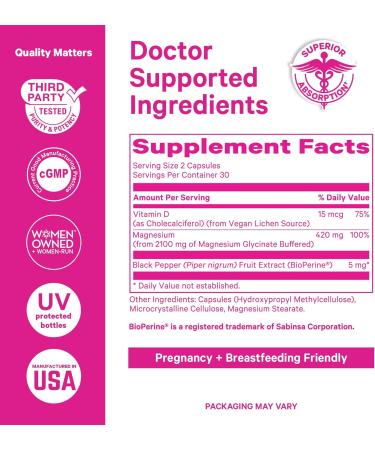 Pink Stork Total Postnatal Vitamins for Women and Magnesium Glycinate for Women - Postpartum Essentials for Mood Support - Buy Online on GoSupps.com