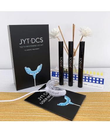 NC JYT DCS Teeth Whitening Kit with 16 LED Lights - Home Dental Brightening System with 3 Gel Pens - Black - Buy Online on GoSupps.com