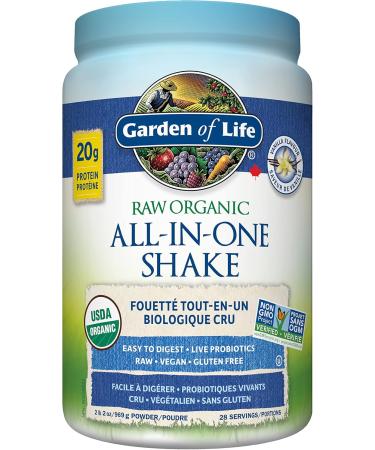 Garden of Life Raw All-in-One Nutritional Shake (Vanilla 28 servings) | Raw Organic Perfect Food Green Superfood (Original 207g) Shake + Raw Organic Vanilla 969 g (Pack of 1) - Buy Online on GoSupps.com