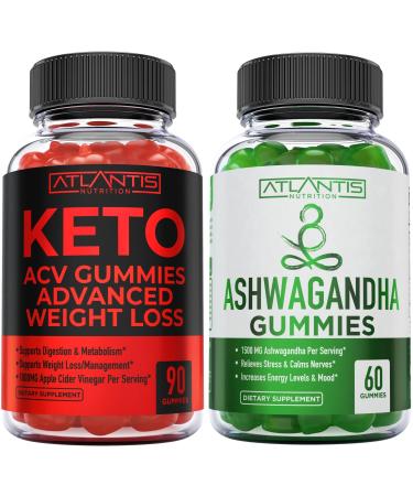 Keto ACV Gummies Advanced Weight Loss 90 Gummies + Ashwagandha 60 Gummies