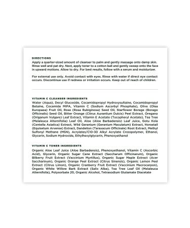 New Look Tree of Life Vitamin C Brightening Duo: Facial Toner & Cleanser Set - 2 X 4 Fl Oz - Buy Online on GoSupps.com