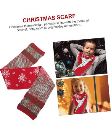 Amosfun Christmas Scarf for Kids | Perfect Gifts for Children | Stylish 124x19cm Knit Scarf for Men & Women | Holiday Tree Design - Buy Online on GoSupps.com