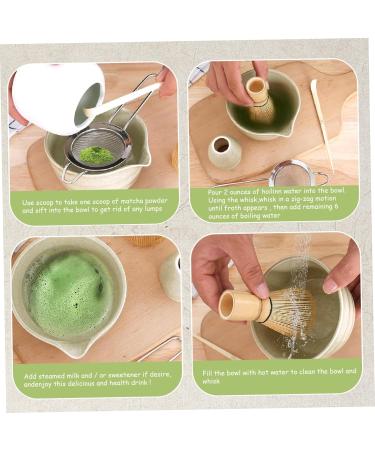 Matcha Whisk and Bowl Matcha Set Bamboo Ceramic Matcha Kit Includes Whisk Tea Spoon 580ml Bowl and Whisk Holder Manual Japanese Tea Set for Matcha Making Style1 Style 1 - Buy Online on GoSupps.com