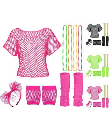 Shop Golatcr 90s & 80s Off-Shoulder Outfit for Women | Neon Party Costumes & Accessories | Oversized Bad Taste Shirts - Buy Online on GoSupps.com