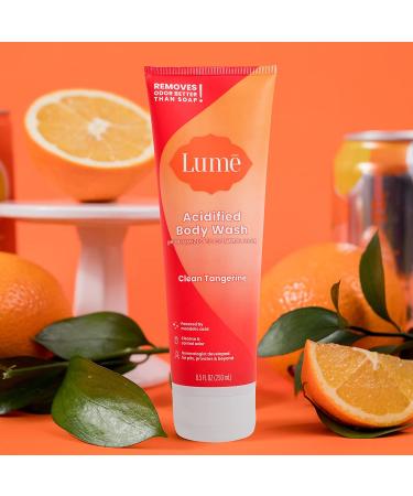Lume Acidified Body Wash - 24 Hour Odor Control - Clean Tangerine Scent - Moisturizing Formula - SLS & Paraben Free - 8.5oz - Safe for Sensitive Skin - Buy Online on GoSupps.com