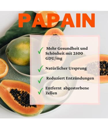 Bromelain Papain Enzyme Complex | Digestive Support & Inflammation Relief | Joint Pain & Tooth Extraction Aid with Lysine Proline CoQ10 & Zinc - Buy Online on GoSupps.com