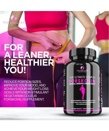 Forskolin Diet Pills for Women & Men - Weight & Fat Reduction Support - Energy & Fitness Boost - 300mg Pure Coleus Forskohlii Extract - Vegan Formula - Buy Online on GoSupps.com