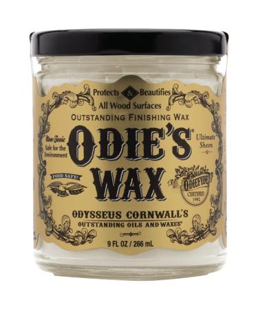 ODIE'S Super Hard Wood Wax High Concentrate Provides Durability Protection and Extra Sheen - Non-Toxic Safe for Families Kids and Pets - 9 fl oz