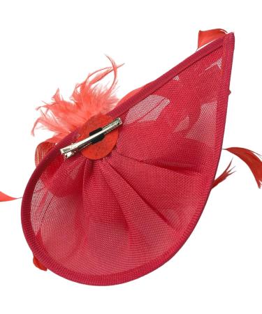 Ladies Feather Aliceband/Clip Fascinator Hat for Weddings Races Royal Ascot (Coral) - Buy Online on GoSupps.com