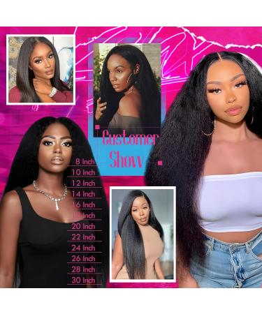 12" Afro Hair Extension Human Hair Clip in Kinky Straight Black - Double Weft 100% Real Human Hair - Maxi Thickness 8 Pieces Full Head (#1B Natural Black 12 inch 105g) - Buy Online on GoSupps.com