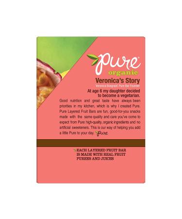 Pure Organic Layered Fruit Bars - Gluten-Free & Vegan Pineapple Passionfruit (20 Bars, 12.6oz) | Healthy Kids Snacks - Buy Online on GoSupps.com