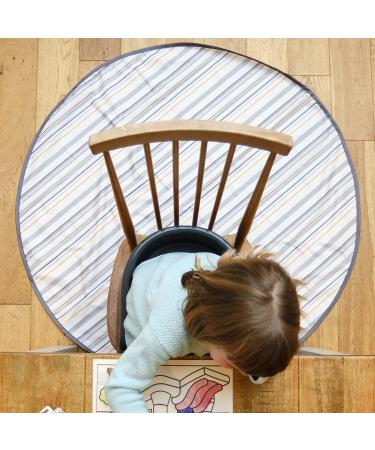 Prince Lionheart Multi-Purpose Catchall Splat Mat - Gray Stripe, 47.75x47.75 Inch - Ideal for Meal or Craft Time, Easy to Clean - Pack of 1 - Buy Online on GoSupps.com
