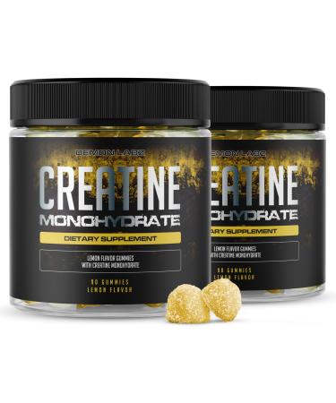Creatine Monohydrate - Gummies with Lemon Flavor - 180 Gummies (60 Servings)