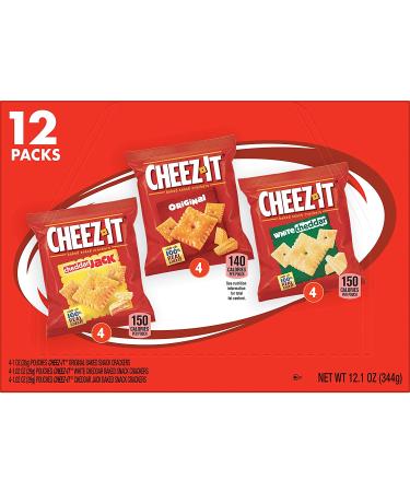 Cheez-It Cheese Crackers Variety Pack - 12.1oz Box (12 Packs) | Office and Kids Snacks - Buy Online on GoSupps.com