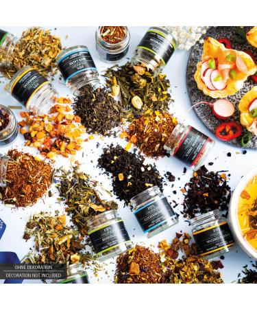 Hallingers Merry Christmas Tea Gift Set | 24 Vegan Varieties in Screw Glasses | Perfect for Advent Mother's Day & Father's Day | Unique Gift Ideas for All Occasions - Buy Online on GoSupps.com