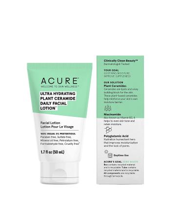 Acure Ultra Hydrating Plant Ceramide Daily Facial Lotion 1.7 fl oz - Moisturizer for Hydration & Skin Repair - Buy Online on GoSupps.com