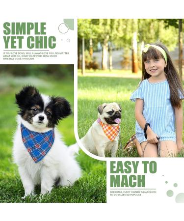 30 Pieces Cute Style Plaid Dog Bandanas - Adjustable & Washable Triangle Scarf for Small to Medium Dogs and Cats - Buy Online on GoSupps.com
