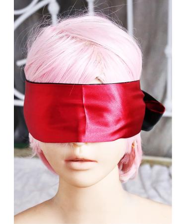Satin Eye Mask Sleep Blindfold - Red Satin Eye Mask for Restful Sleep - 1 Count - Buy Online on GoSupps.com