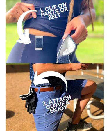 Glove Caddy Golf Glove Holder - Stainless Steel Hook and Loop Money Clip for Men and Women - Buy Online on GoSupps.com